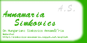 annamaria simkovics business card